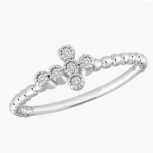 DaVinci Jewelry
Cubic Zirconia Cross Ring in Silver